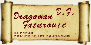 Dragoman Faturović vizit kartica